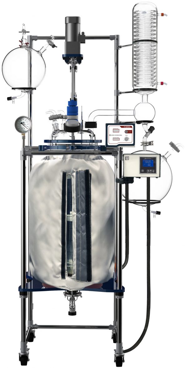 Ai 100L Non-Jacketed Glass Reactor with 200°C Heating Jacket