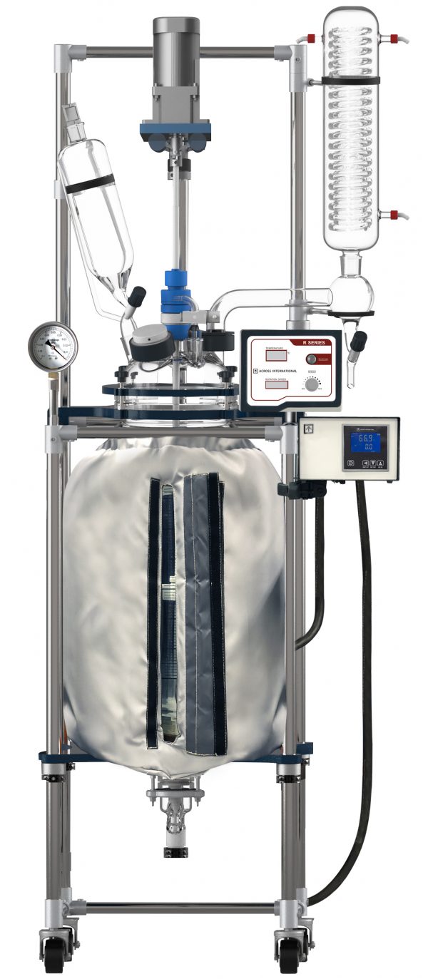 Ai 50L Non-Jacketed Glass Reactor with 200°C Heating Jacket