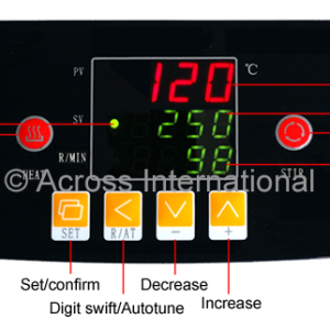 Ai DigiM 10L 300°C 2000 RPM Digital Heating & Stirring Mantle controls